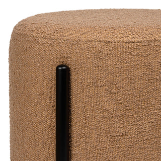 Silvia 18.5" Modern Metal/Bouclé Cushioned Vanity Stool - JONATHAN Y