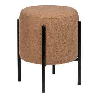 Silvia 18.5" Modern Metal/Bouclé Cushioned Vanity Stool - JONATHAN Y