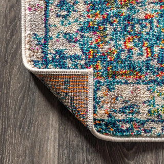 Vibrant bohemian Flair Boho Vintage Medallion Area Rug - JONATHAN Y