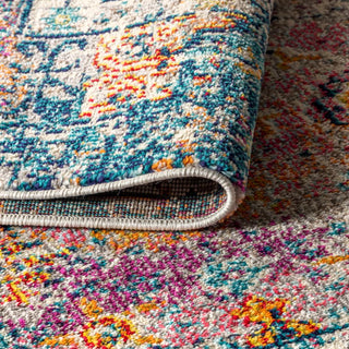 Vibrant bohemian Flair Boho Vintage Medallion Area Rug - JONATHAN Y