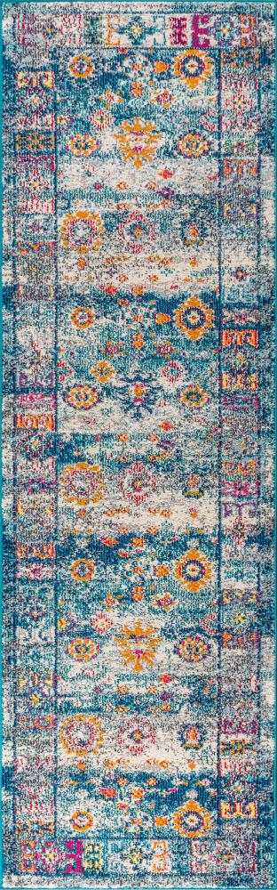 Vibrant bohemian Flair Boho Vintage Medallion Area Rug - JONATHAN Y