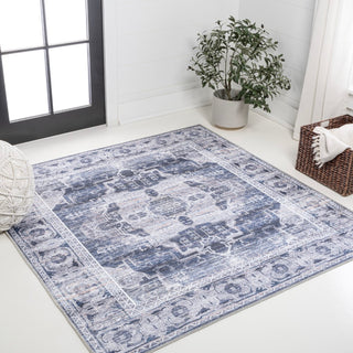 Alanya Ornate Medallion Washable Area Rug - JONATHAN Y