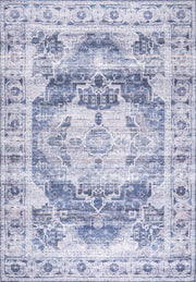 Alanya Ornate Medallion Washable Area Rug