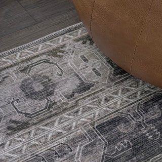 Alanya Ornate Medallion Washable Area Rug - JONATHAN Y