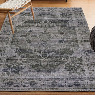 Alanya Ornate Medallion Washable Area Rug