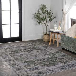Alanya Ornate Medallion Washable Area Rug