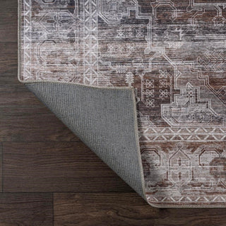 Alanya Ornate Medallion Washable Area Rug