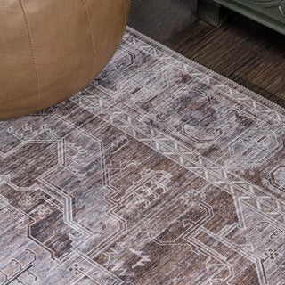 Alanya Ornate Medallion Washable Area Rug