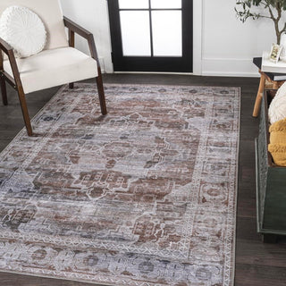 Alanya Ornate Medallion Washable Area Rug