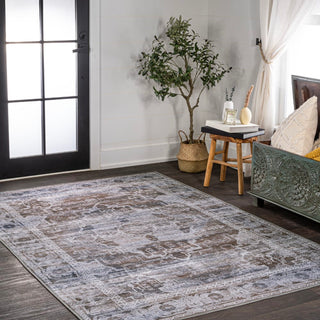 Alanya Ornate Medallion Washable Area Rug