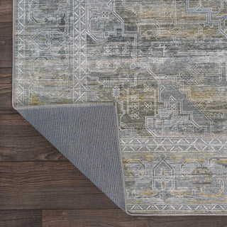 Alanya Ornate Medallion Washable Area Rug