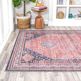 Dalyan Geometric Medallions Washable Area Rug - JONATHAN Y