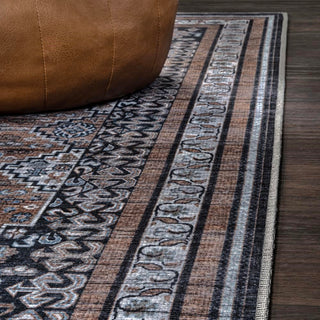 Dalyan Geometric Medallions Washable Area Rug