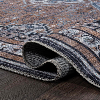 Dalyan Geometric Medallions Washable Area Rug