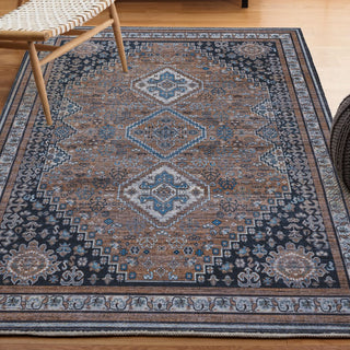 Dalyan Geometric Medallions Washable Area Rug