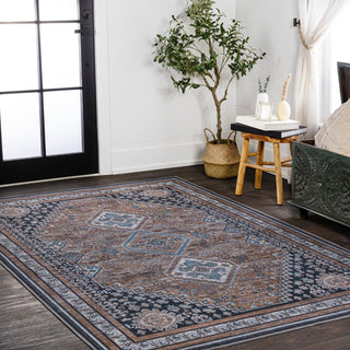 Dalyan Geometric Medallions Washable Area Rug