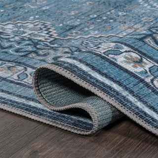 Dalyan Geometric Medallions Washable Area Rug