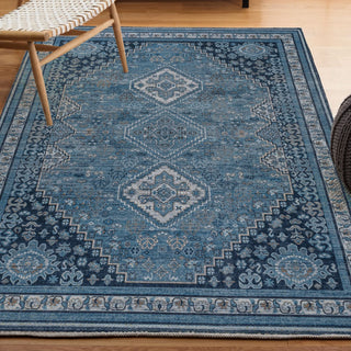 Dalyan Geometric Medallions Washable Area Rug