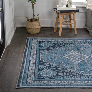 Dalyan Geometric Medallions Washable Area Rug