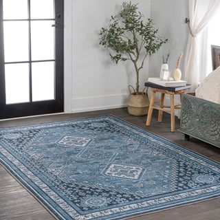 Dalyan Geometric Medallions Washable Area Rug