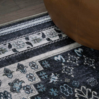 Dalyan Geometric Medallions Washable Area Rug