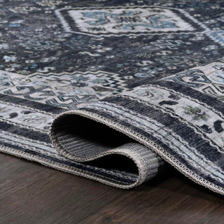 Dalyan Geometric Medallions Washable Area Rug