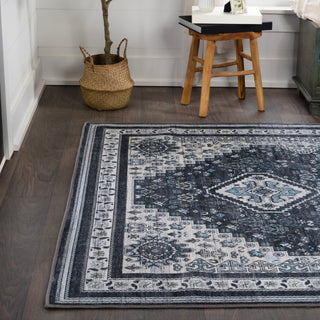 Dalyan Geometric Medallions Washable Area Rug