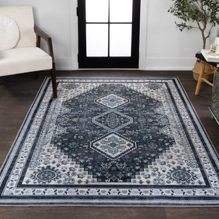 Dalyan Geometric Medallions Washable Area Rug