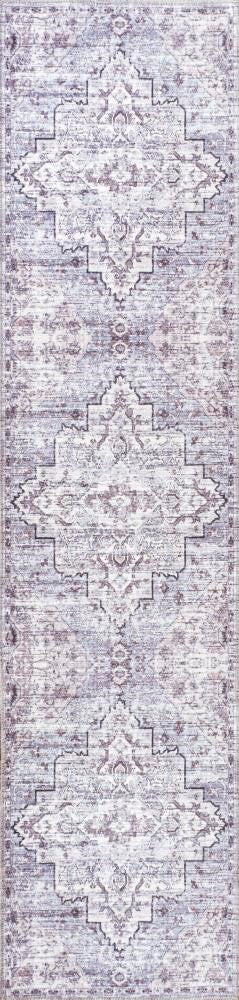Didim Boho Gray Medallion Washable Area Rug - JONATHAN Y
