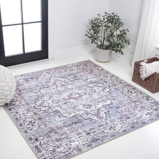 Didim Boho Gray Medallion Washable Area Rug - JONATHAN Y