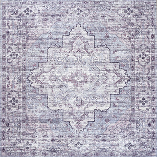 Didim Boho Gray Medallion Washable Area Rug - JONATHAN Y