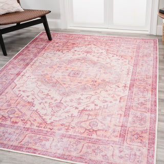Alacati Ogee Medallion Washable Area Rug - JONATHAN Y