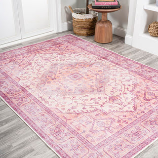 Alacati Ogee Medallion Washable Area Rug - JONATHAN Y