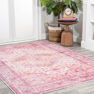 Alacati Ogee Medallion Washable Area Rug - JONATHAN Y