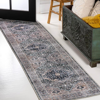 Alacati Ogee Medallion Washable Area Rug