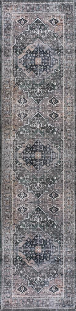 Alacati Ogee Medallion Washable Area Rug