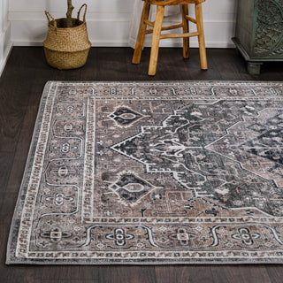 Alacati Ogee Medallion Washable Area Rug - JONATHAN Y