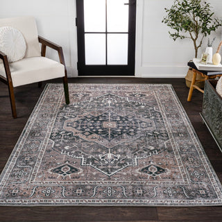 Alacati Ogee Medallion Washable Area Rug - JONATHAN Y
