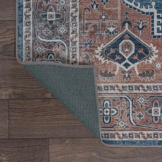 Alacati Ogee Medallion Washable Area Rug
