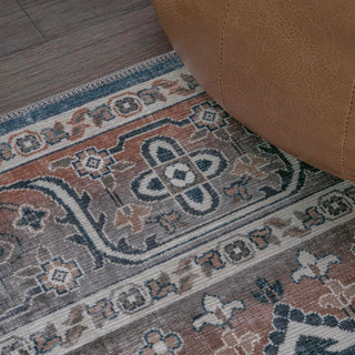Alacati Ogee Medallion Washable Area Rug