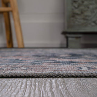 Alacati Ogee Medallion Washable Area Rug