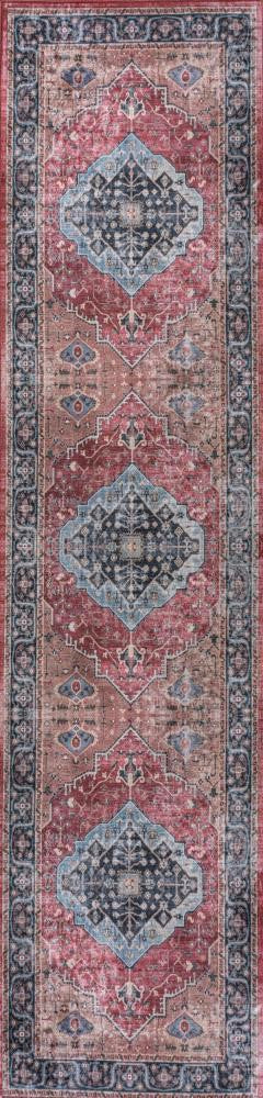 Alacati Ogee Medallion Washable Area Rug