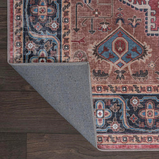 Alacati Ogee Medallion Washable Area Rug