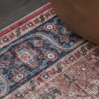Alacati Ogee Medallion Washable Area Rug