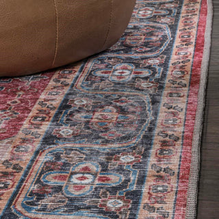 Alacati Ogee Medallion Washable Area Rug