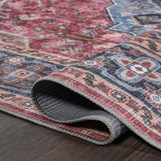 Alacati Ogee Medallion Washable Area Rug