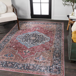 Alacati Ogee Medallion Washable Area Rug