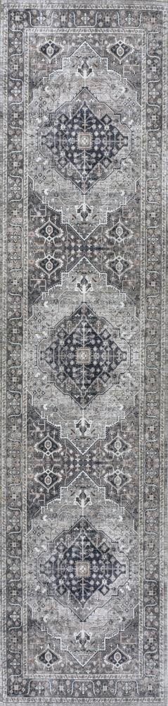 Alacati Ogee Medallion Washable Area Rug