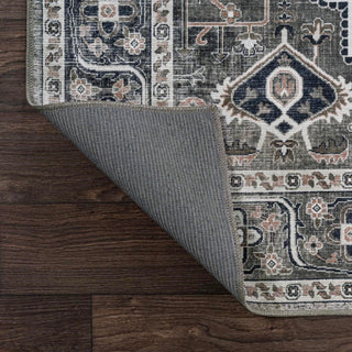 Alacati Ogee Medallion Washable Area Rug