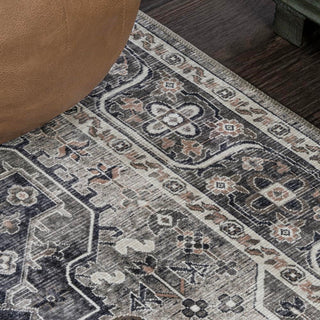 Alacati Ogee Medallion Washable Area Rug